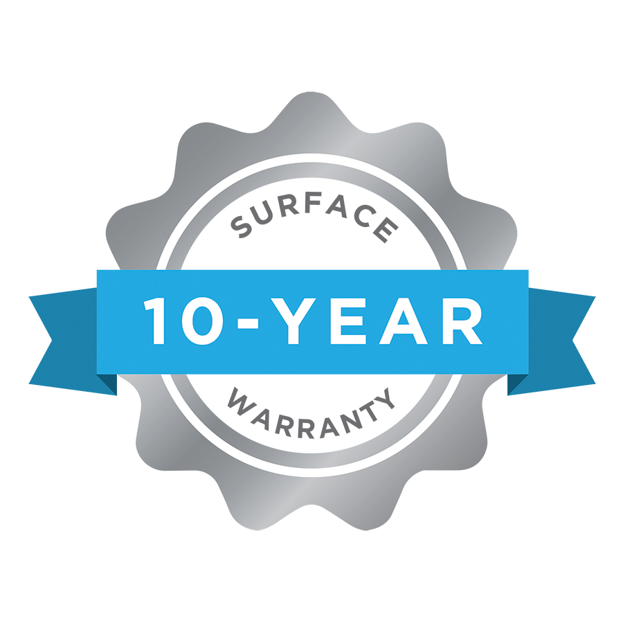 10 year surface warranty